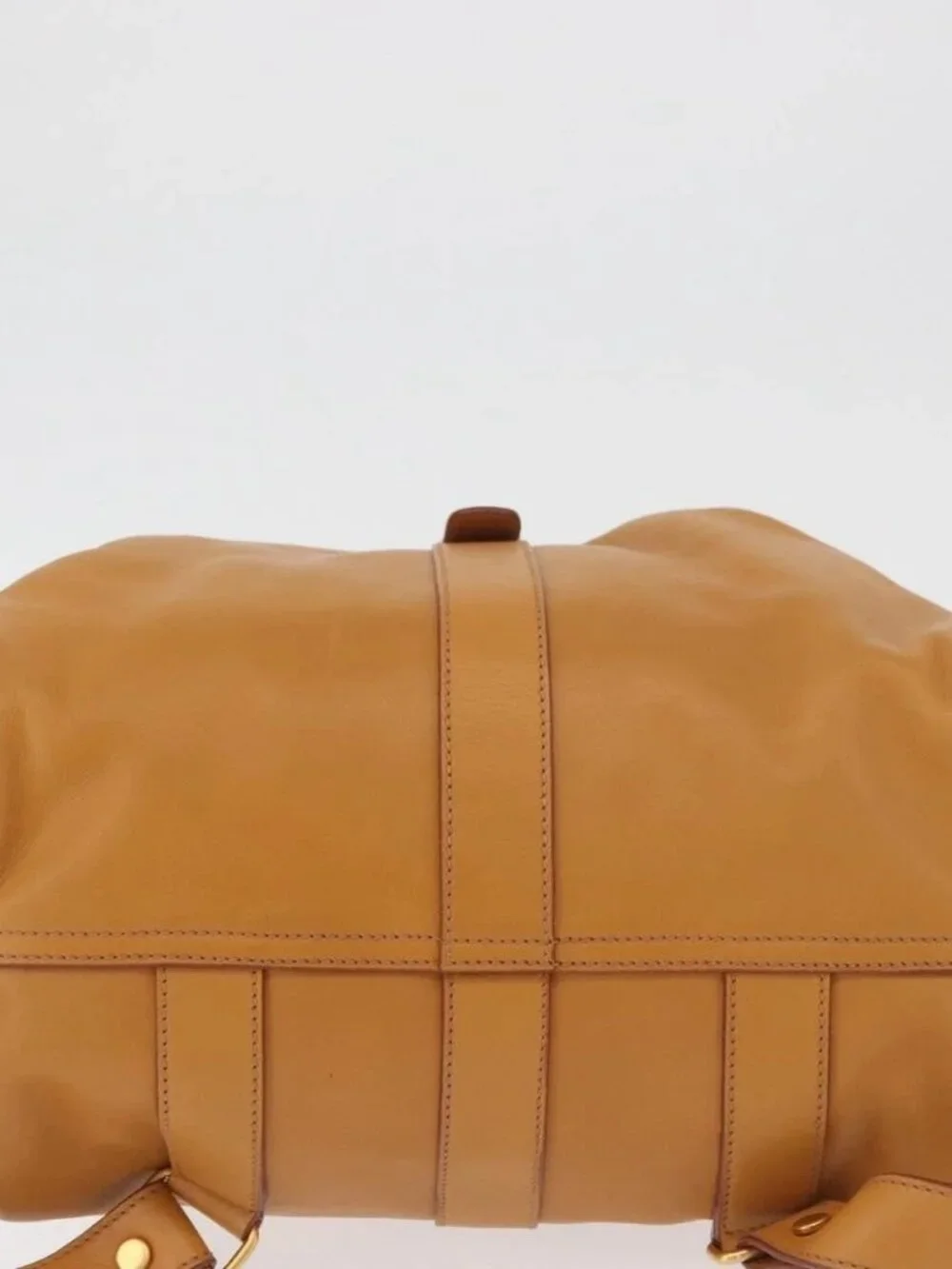 GUCCI Backpack Leather Beige Gold 003 58 0008 Auth 182383